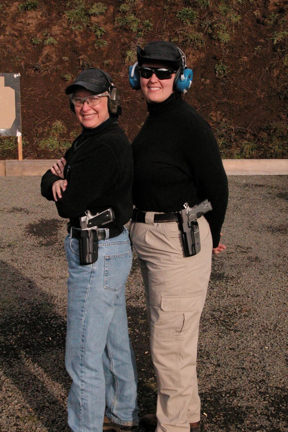 Gila Hayes and Brady Gunns at a training class