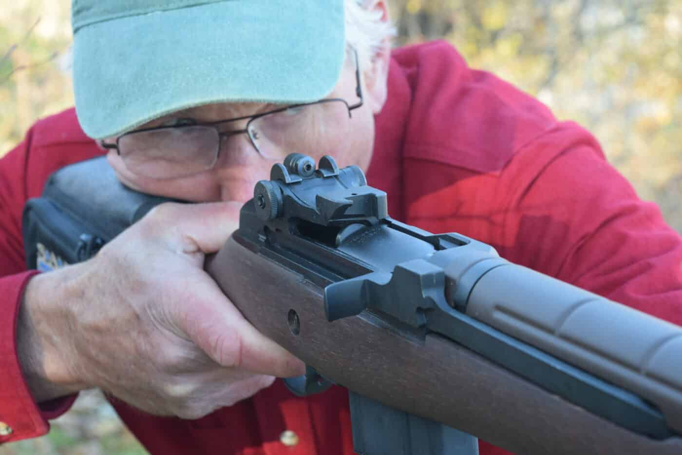 Using iron sights on M1A for hunting