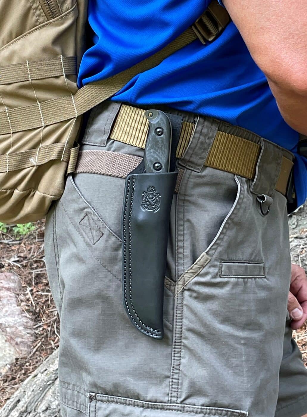 carrying the Springfield Armory Model 2020 knife while hiking