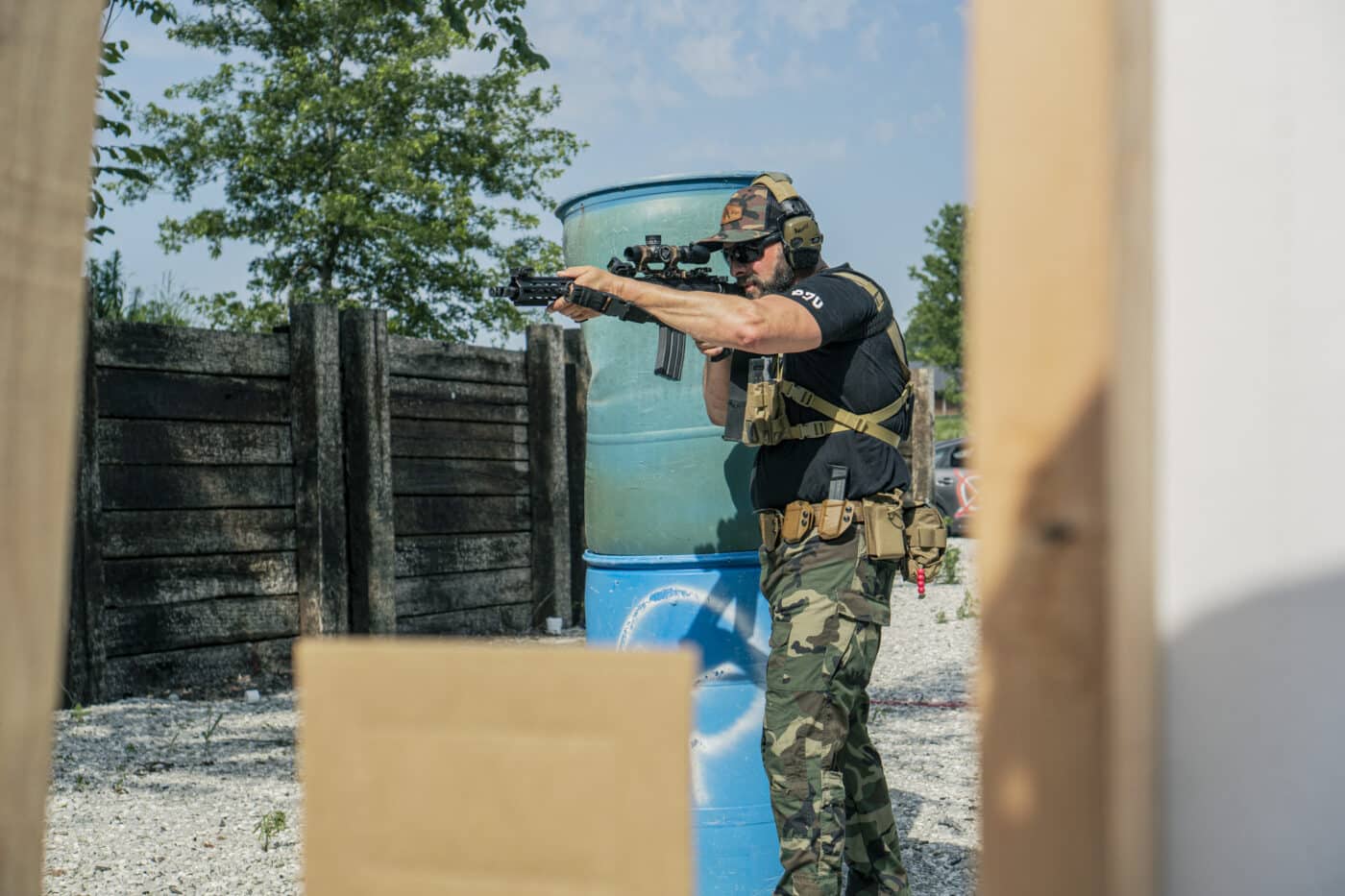 engaging targets in X8 shooting drill