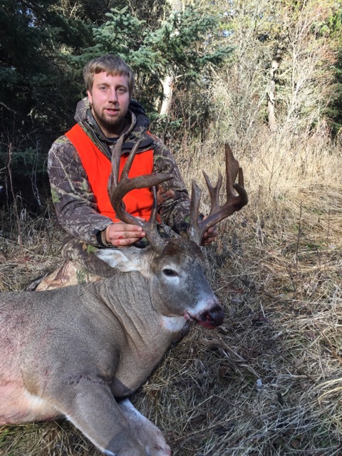 hunter with a deer