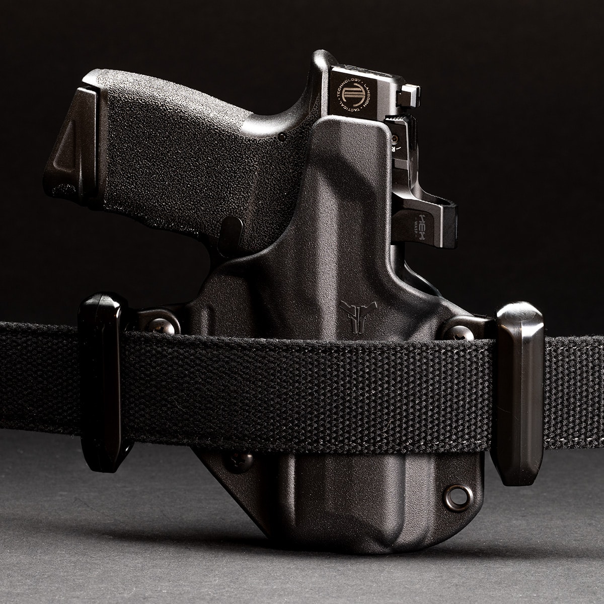 bladetech holster mounted on a belt