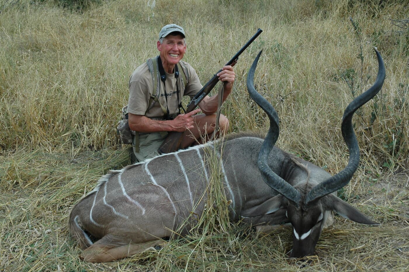 hunting kudu with rifle fired offhand