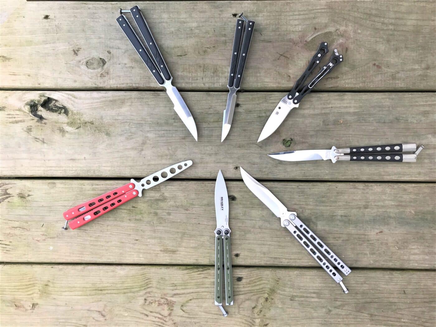 collection of butterfly knives