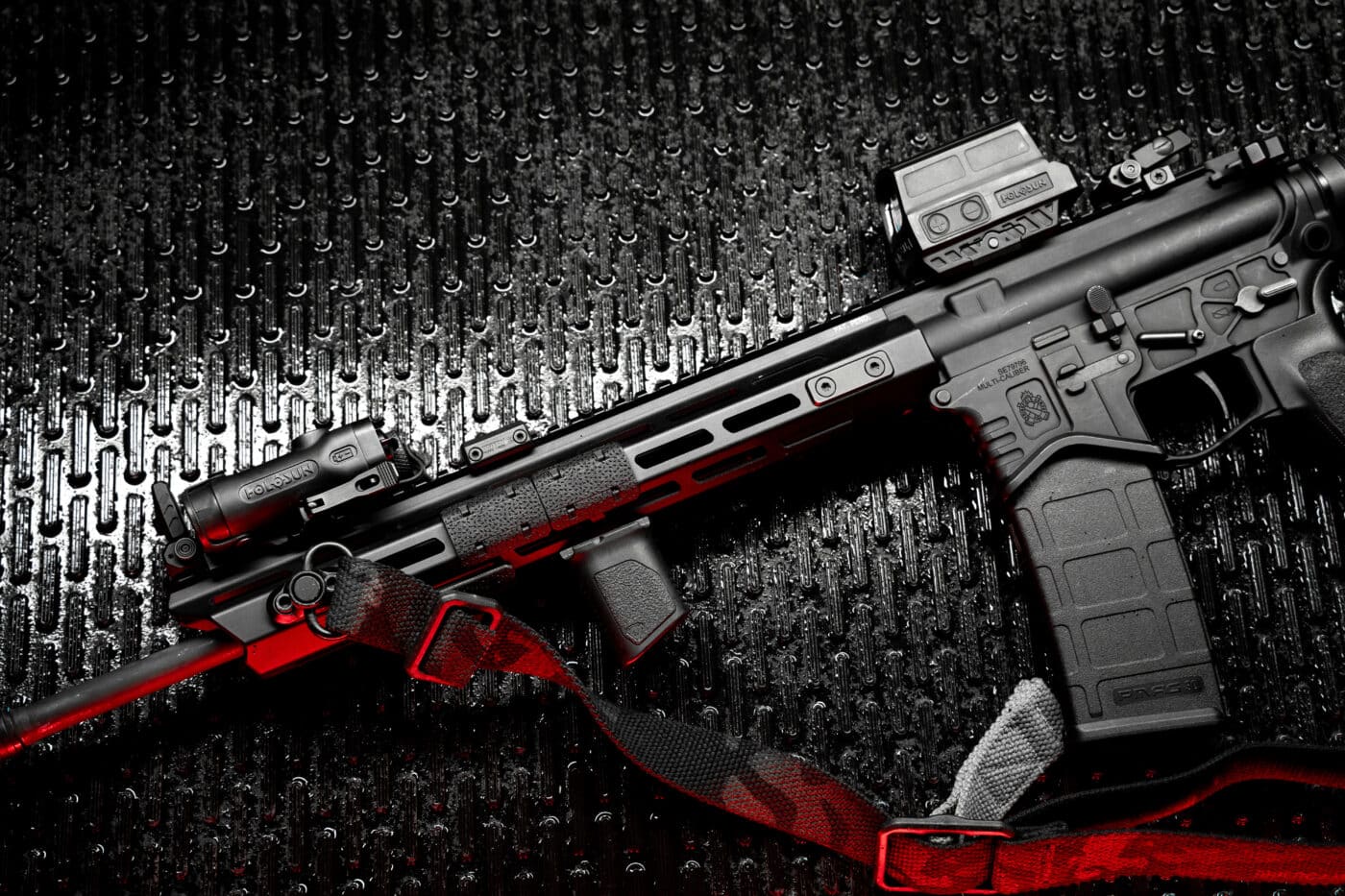 holosun night vision gear mounted to springfield saint ar-15 rifle