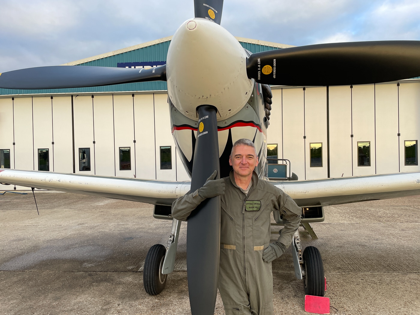 author flying the spitfire