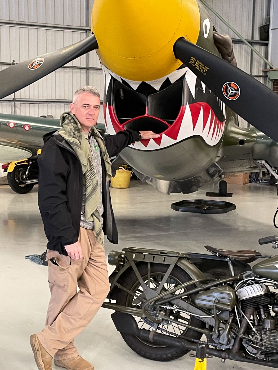author with curtiss p-40 warhawk