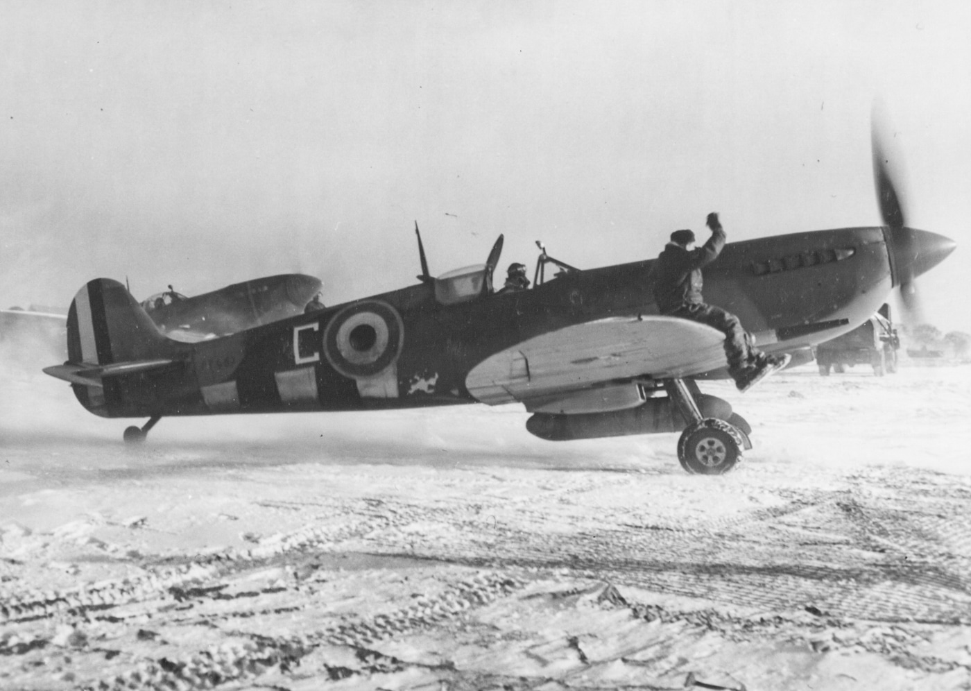 british spitfire in france 1945