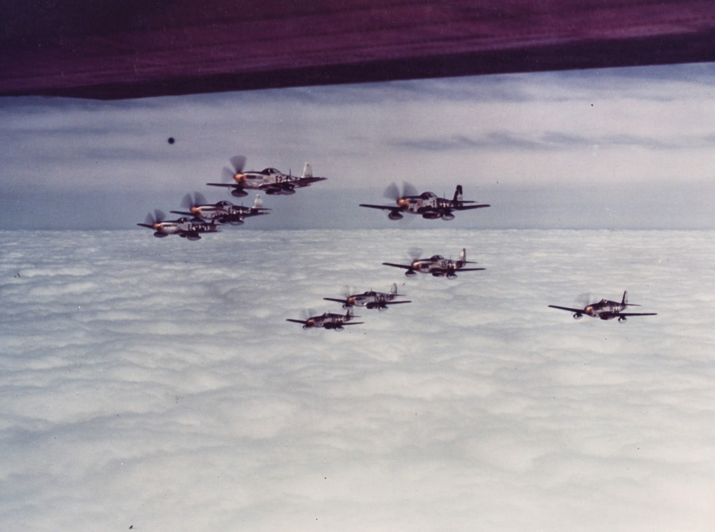 escort flight of p-51 mustangs
