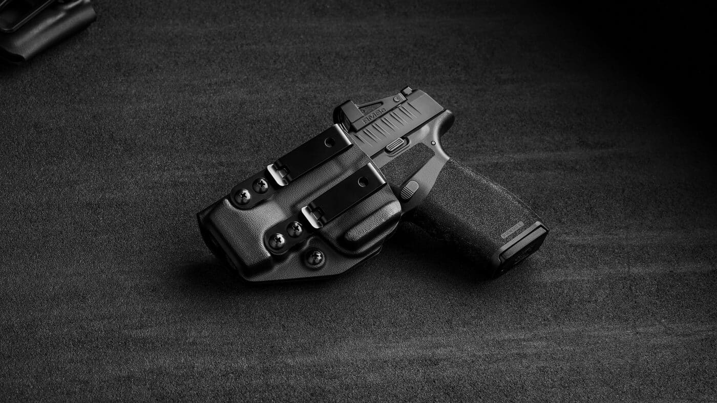 hellcat pro in a holster with a new powder river trigger upgrade