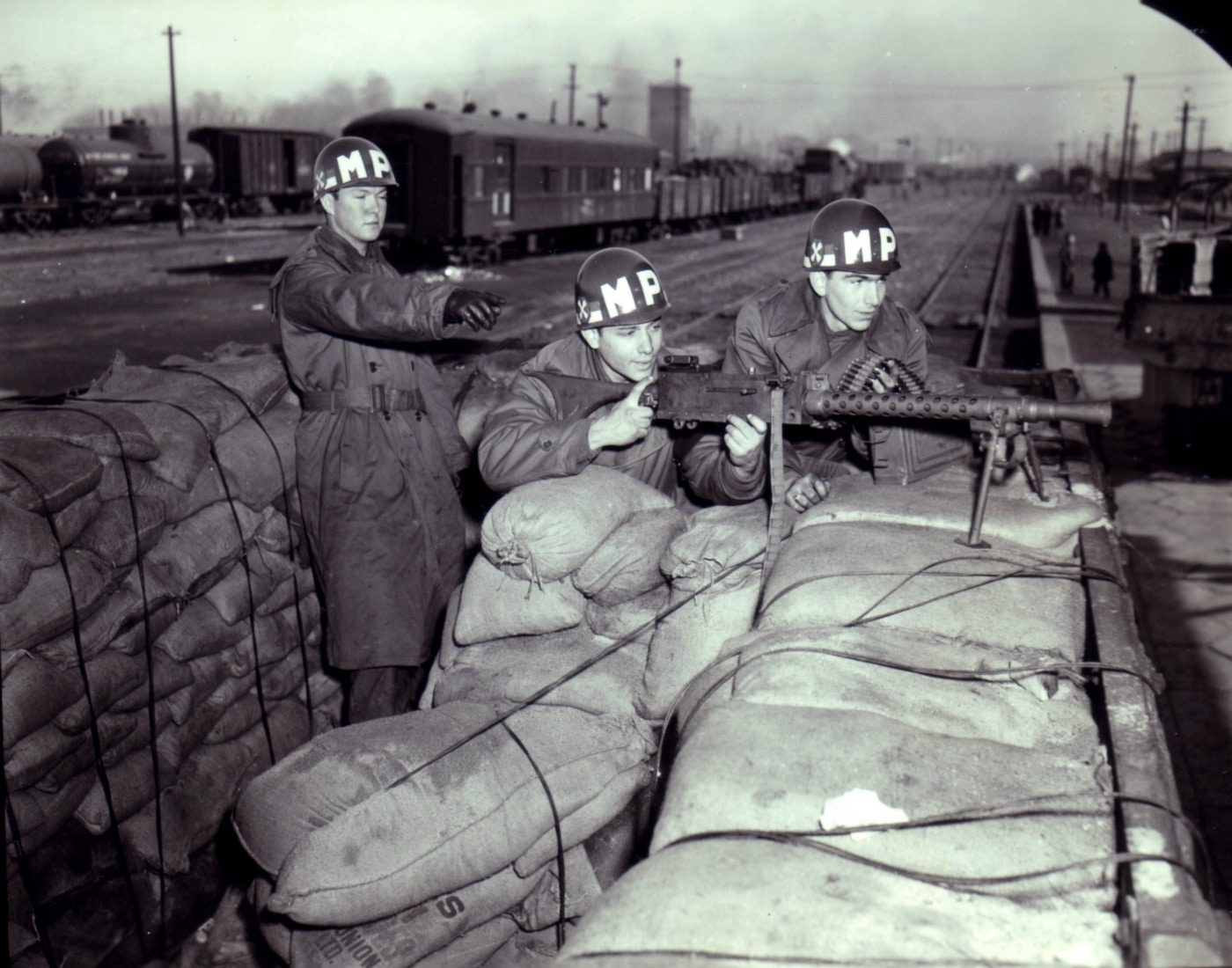 m1919a6 used by us mps in the korean war 1951