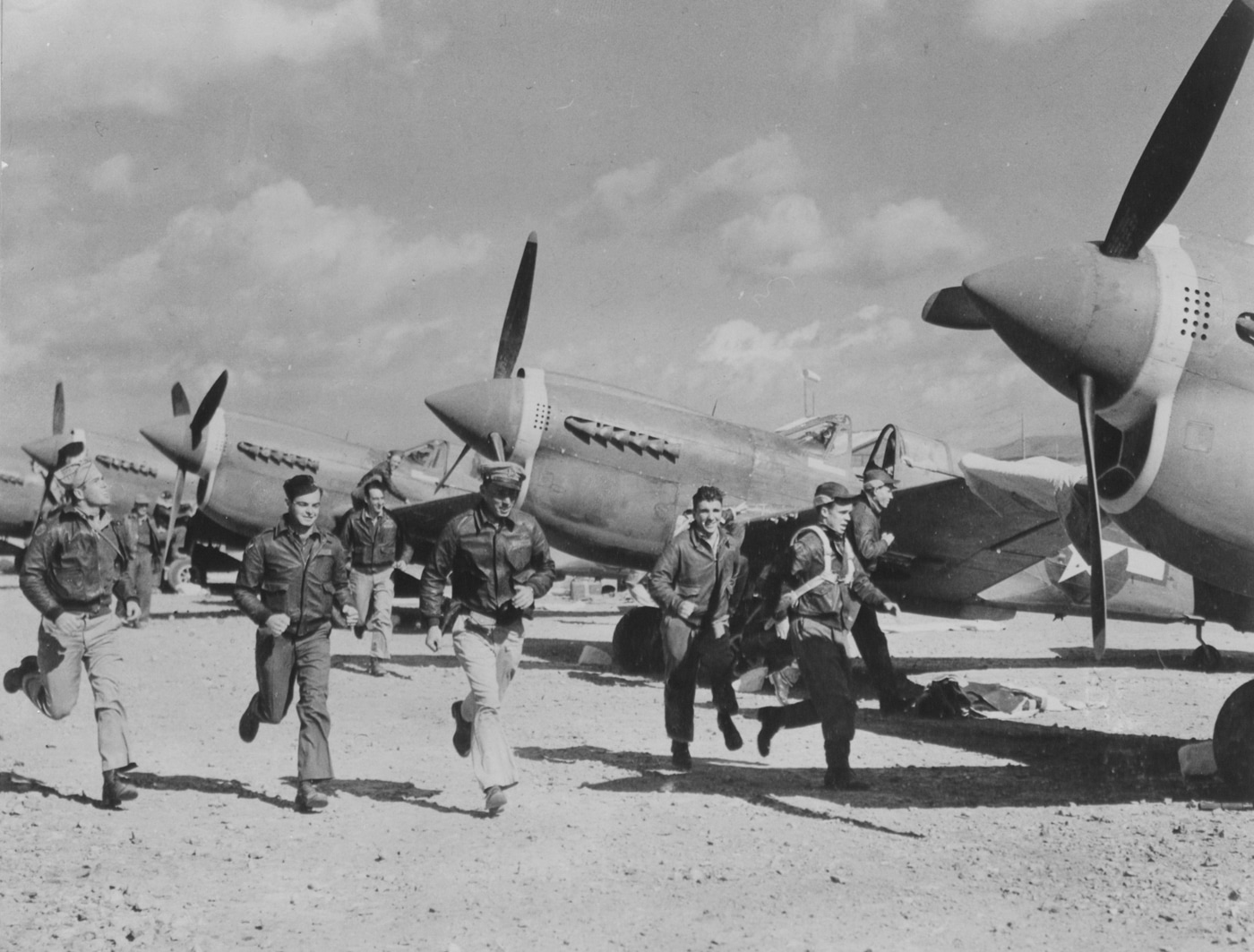 p-40 pilots scramble to meet japanese attackers