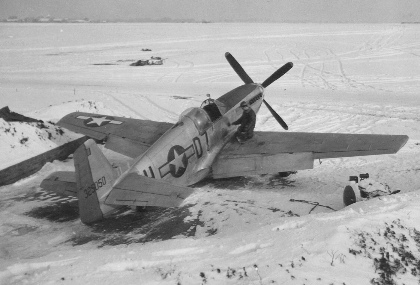 p-51 in the snow in england