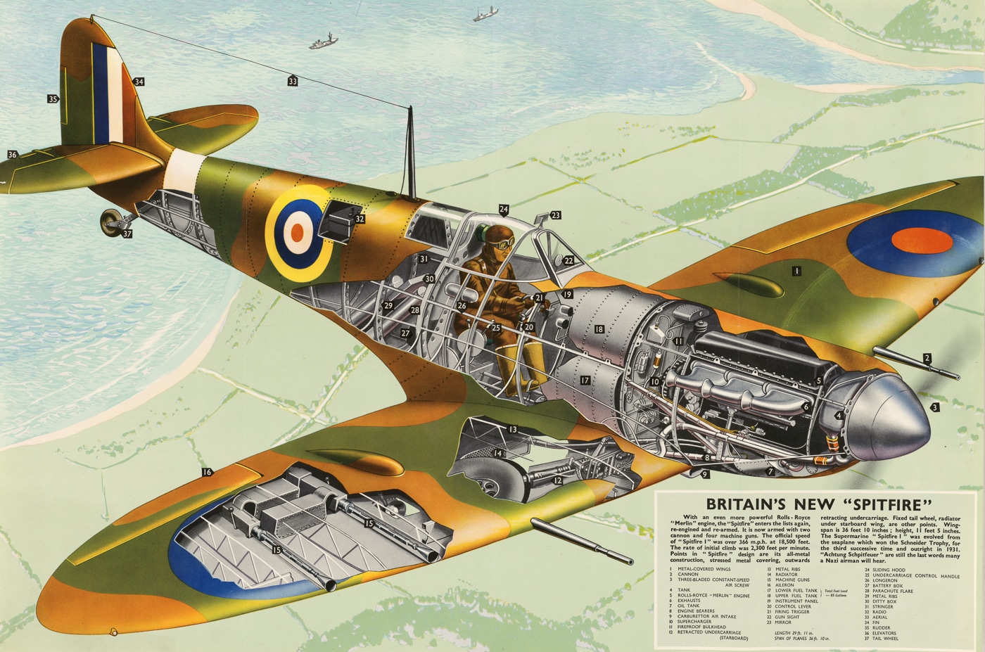 supermarine spitfire diagram