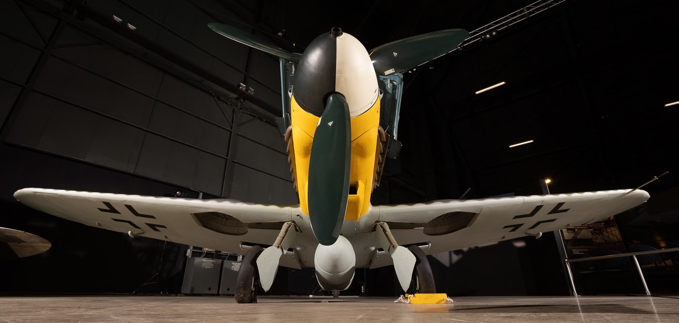 underside of bf 109 plane