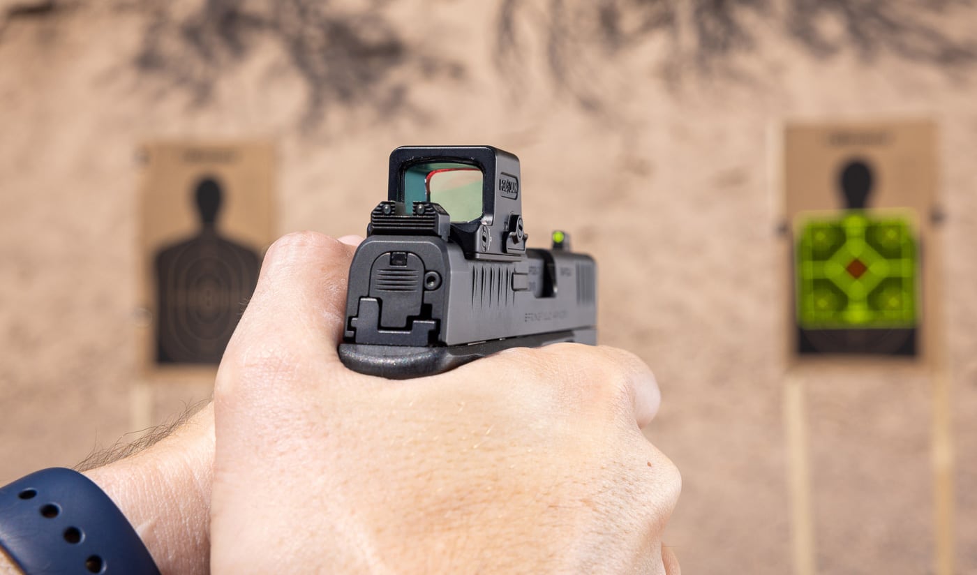 reviewing the night fision sights on a hellcat pro