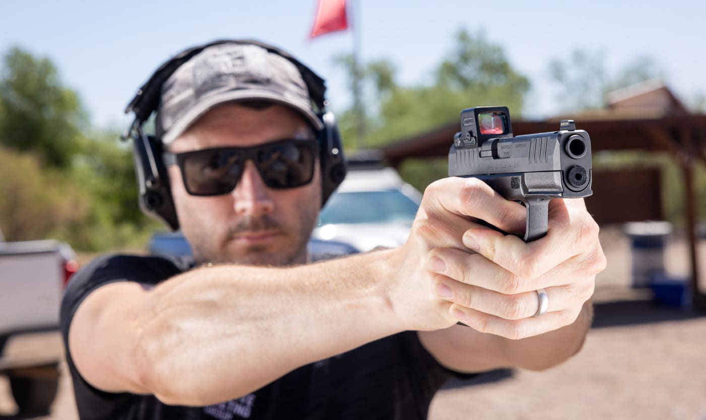 testing the night fision sights on the range