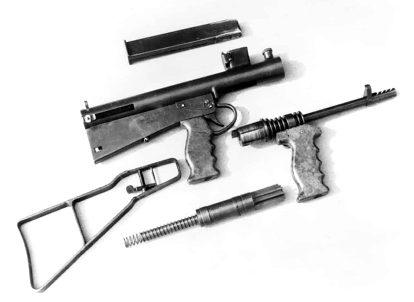 disassembled owen gun