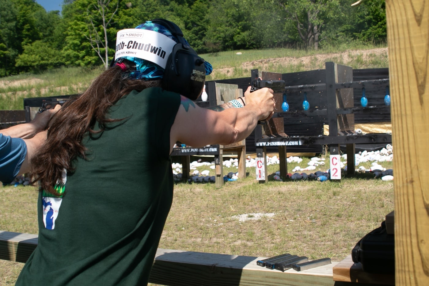 kim chudwin practices for bowling pin match