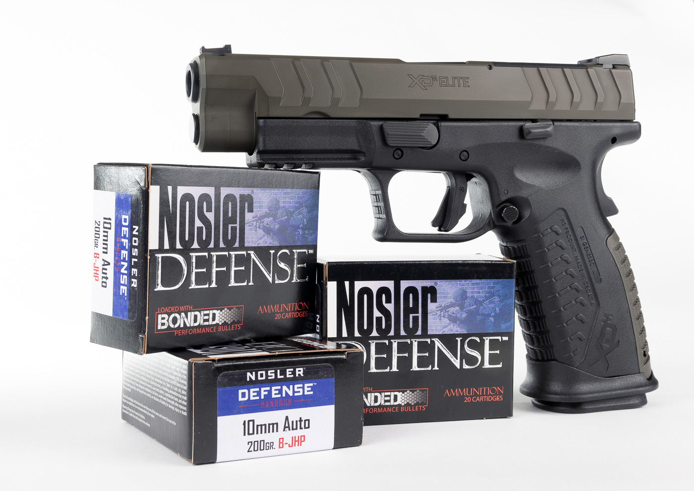 od green 10mm xd-m elite with nosler 10mm ammo