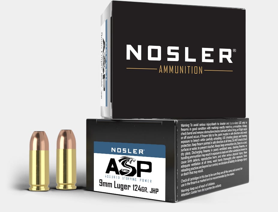 Nosler 9mm Luger 124gr JHP ASP