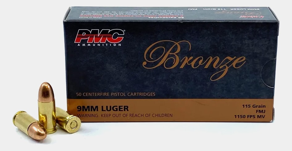 PMC Bronze 9mm 155 gr. FMJ, 50 Rounds