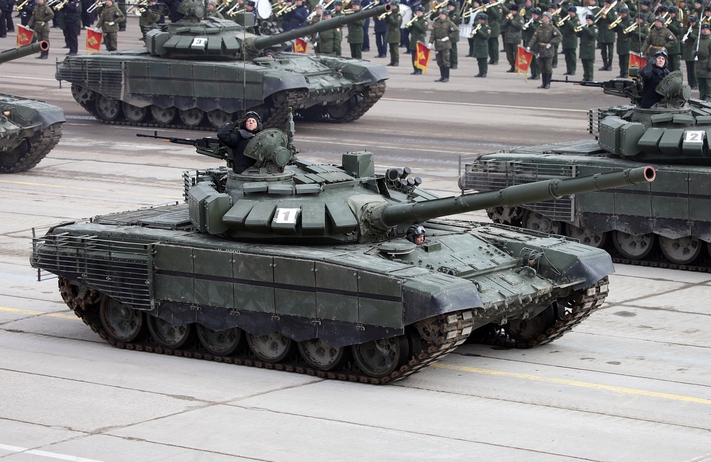 russian t-72 in a parade