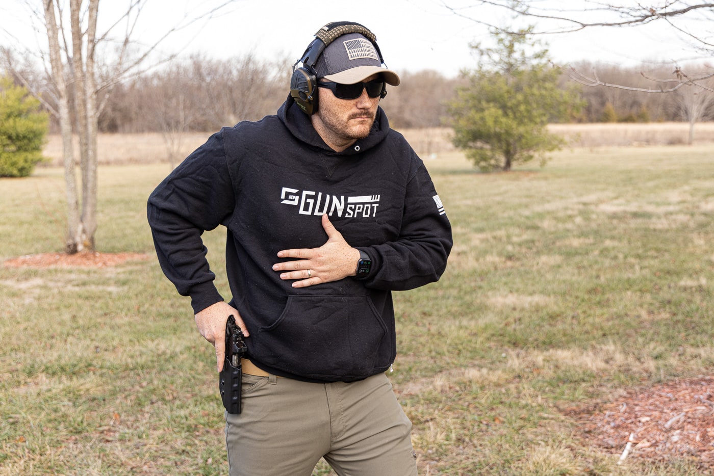 testing the cazzuto holster on the range