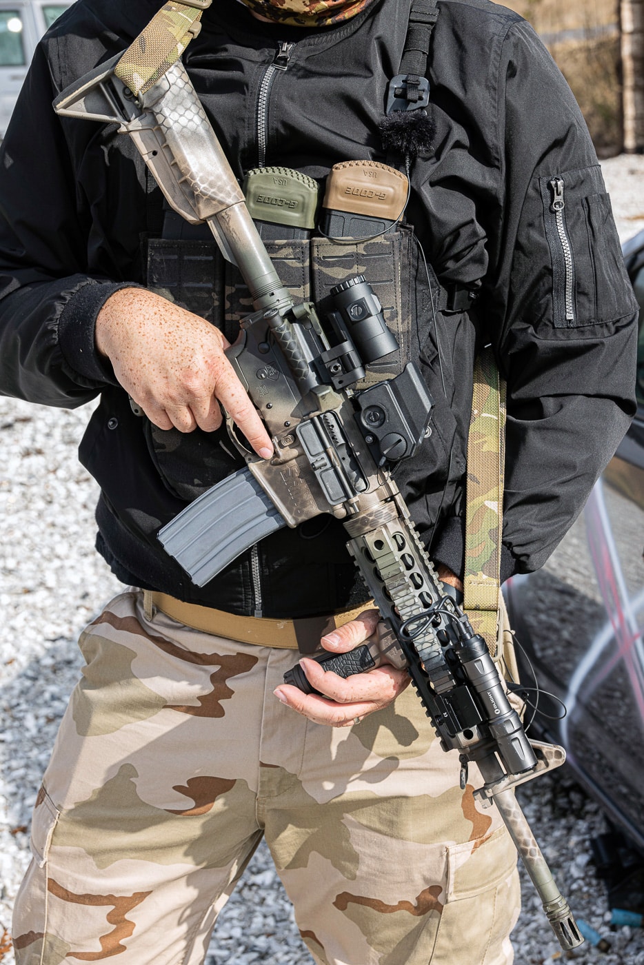 the meprolight tru-vision mounted on a saint rifle