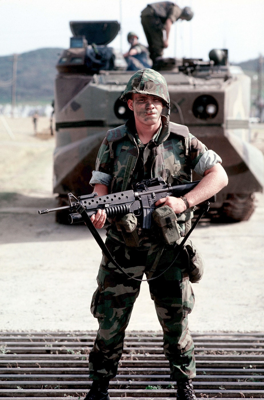 us marine with m203 operation ocean venture 1984