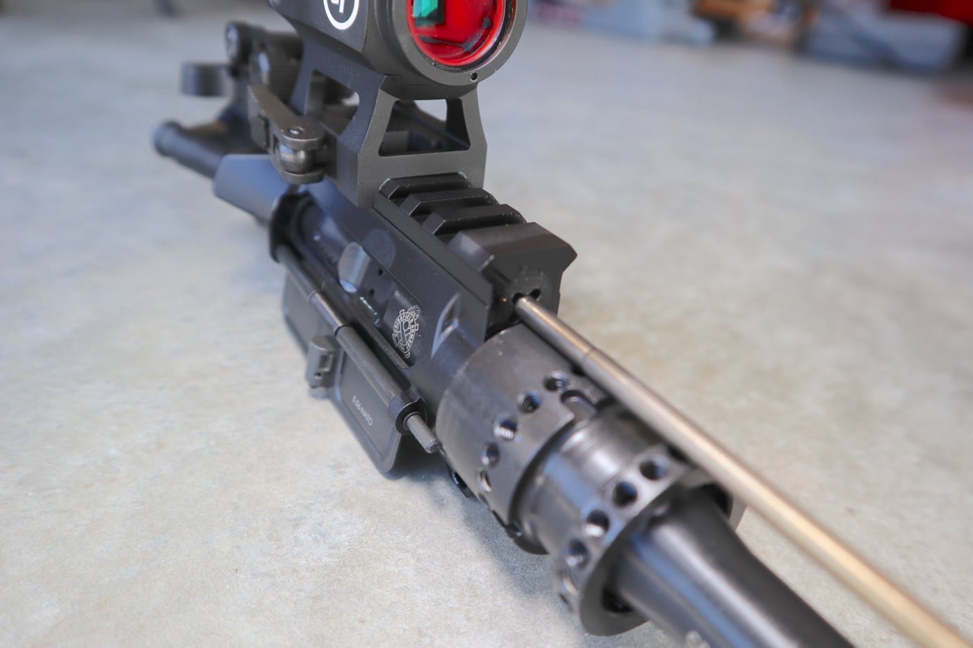 mid length gas tube entering the ar-15 receiver