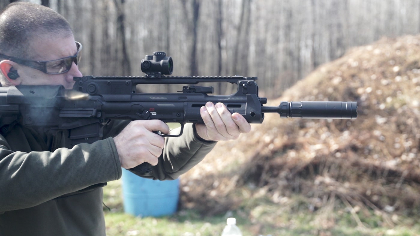shooting the hellion bullpup with a silencer