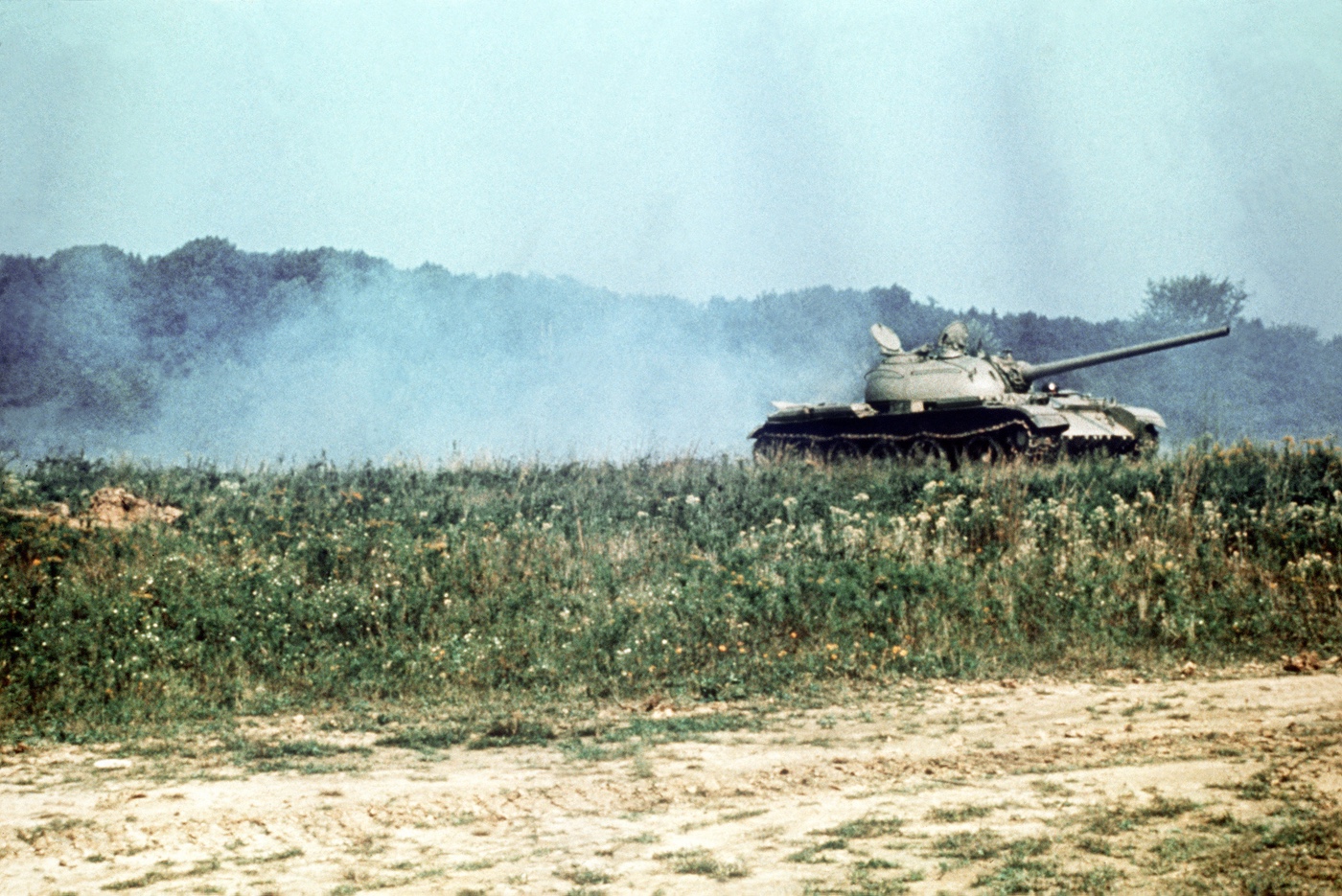 t-54 tank during a russian exercise