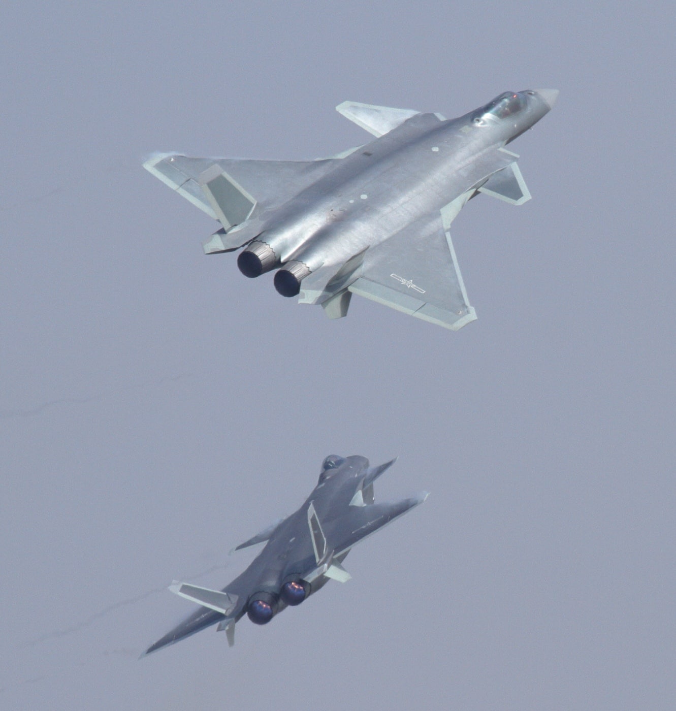 a pair of j-20 stealth fighters