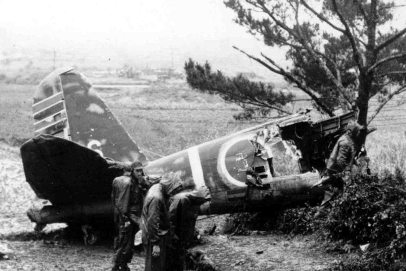 ki-21 plane shot down at yontan airfield