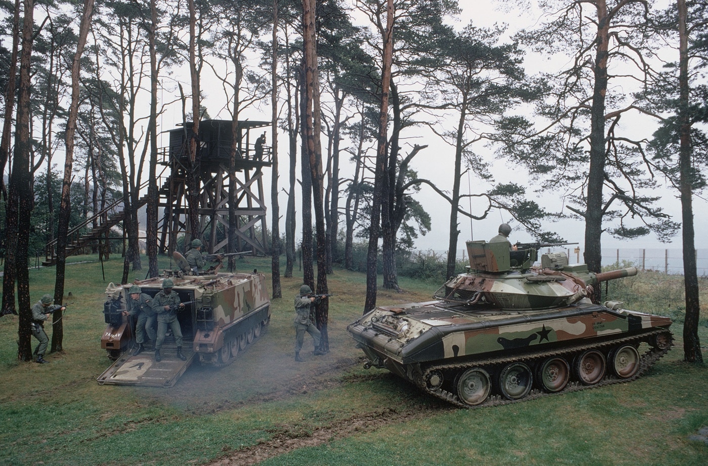m551 sheridan and m113 apc in west germany