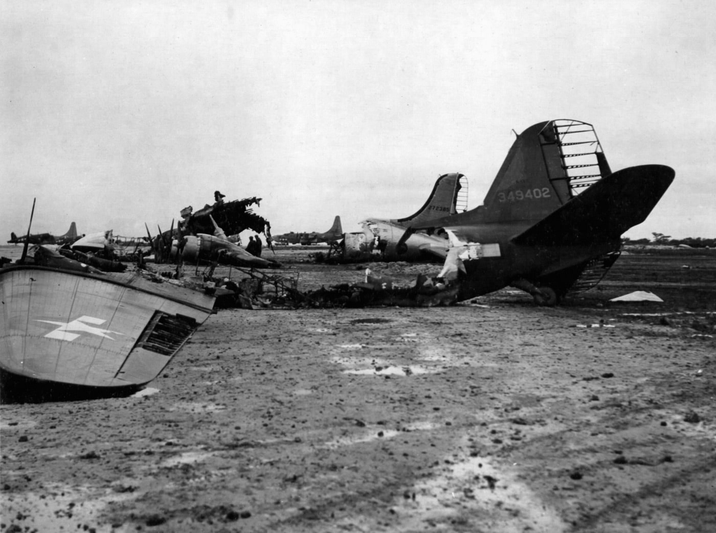 us plane destroyed at yontan field