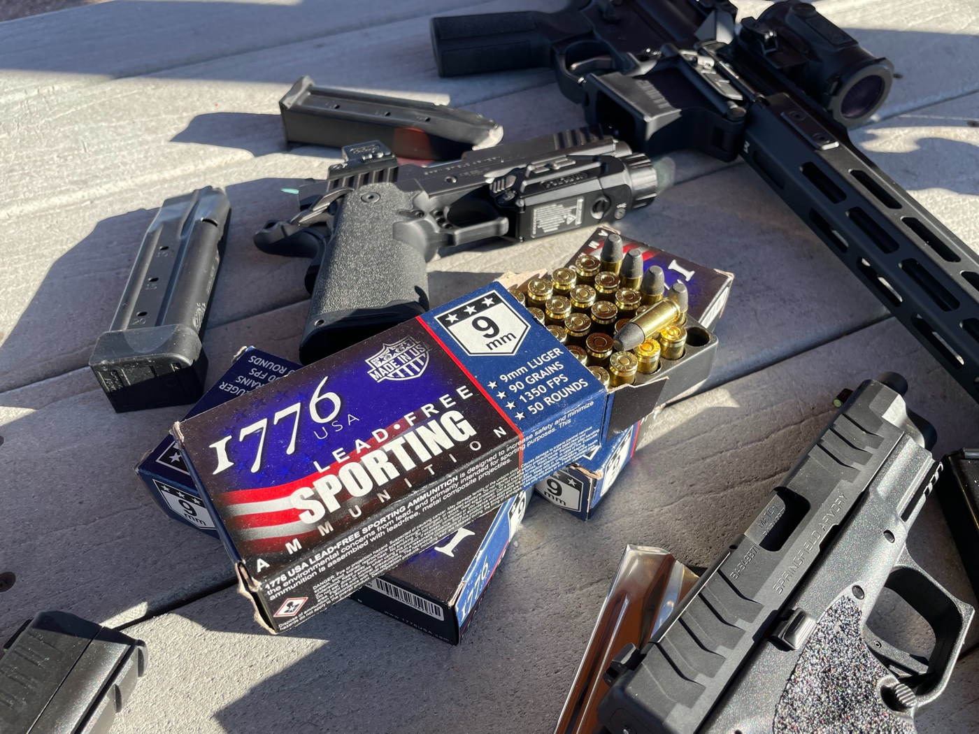 1776 usa lead free ammo range testing with springfield pistols