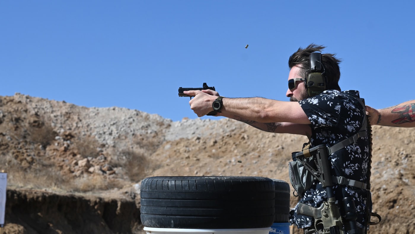 author competing with his carry gun