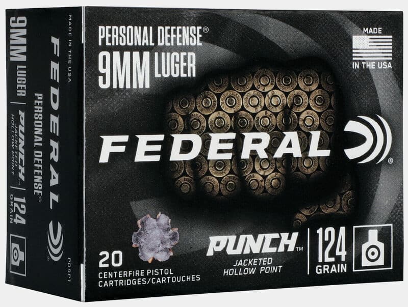 Federal Personal Defense Punch 9mm Luger 124 Gr.