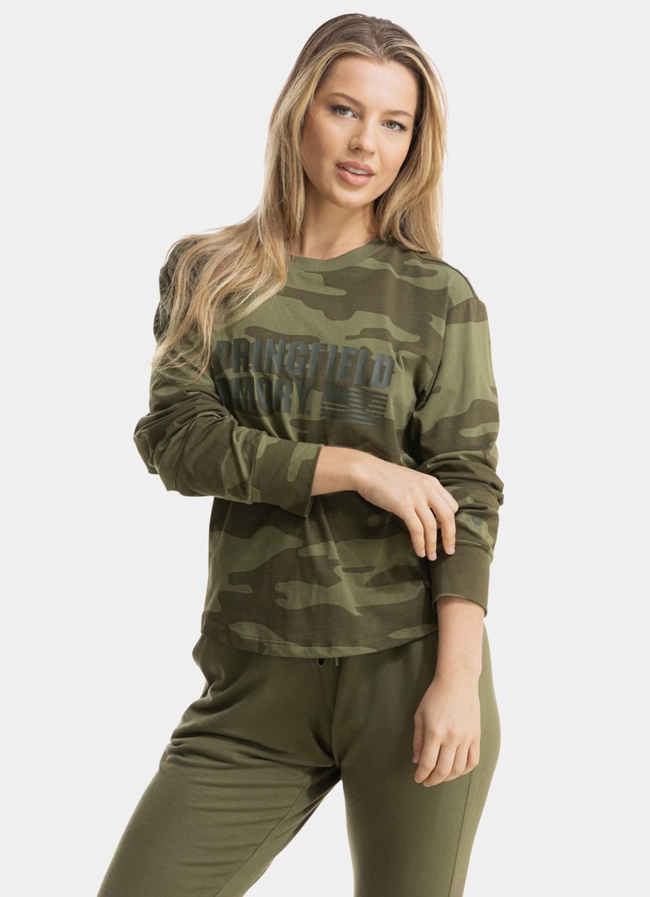 Springfield Women's Flowy Long Sleeve Camo Tee