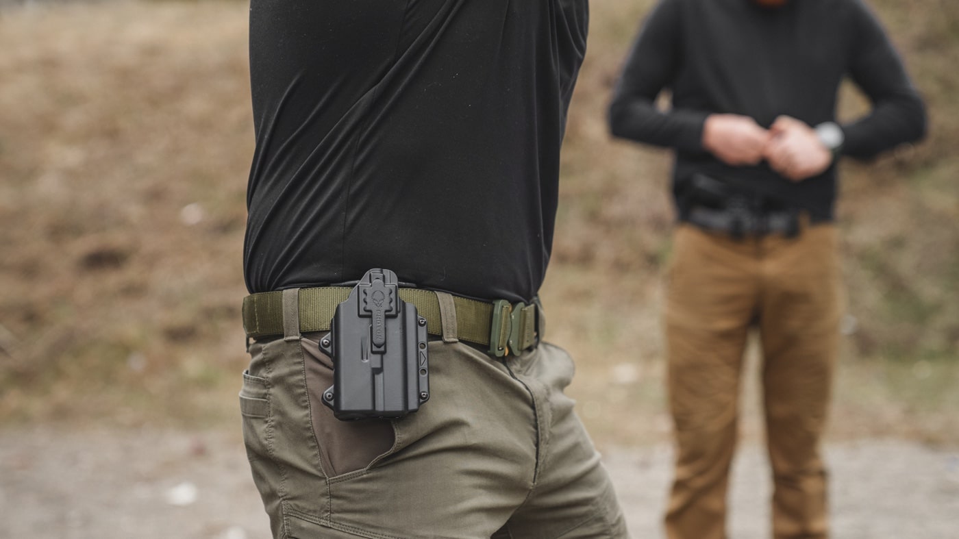 testing the photon holster on the range