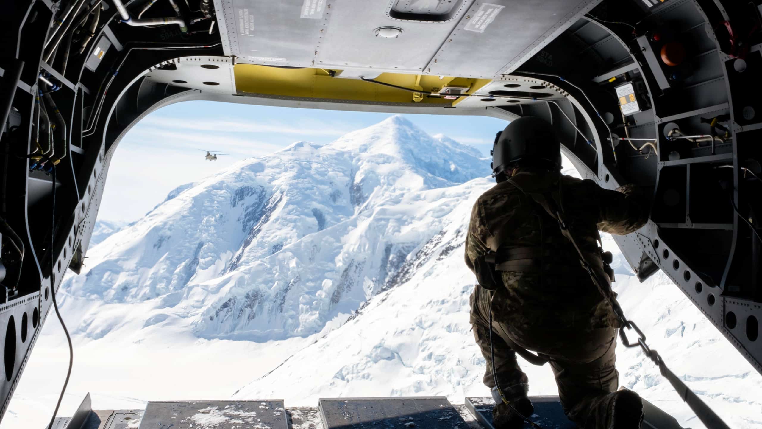 U.S. Army High Altitude Rescue Team Sugar Bears Flying at the Top of