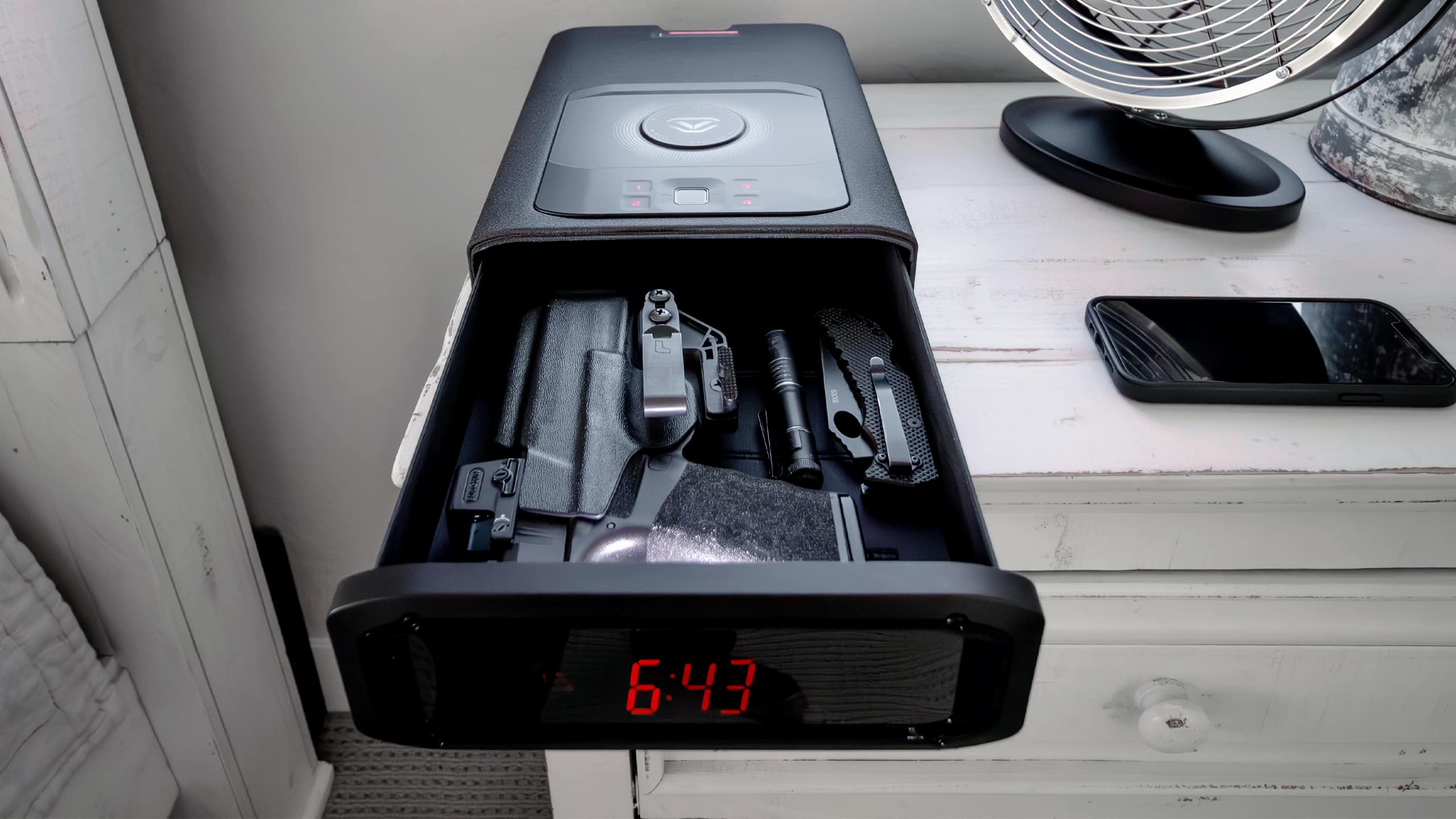 Vaultek Smart Station DS2i Review Bedside Clock Gun Safe? The Armory