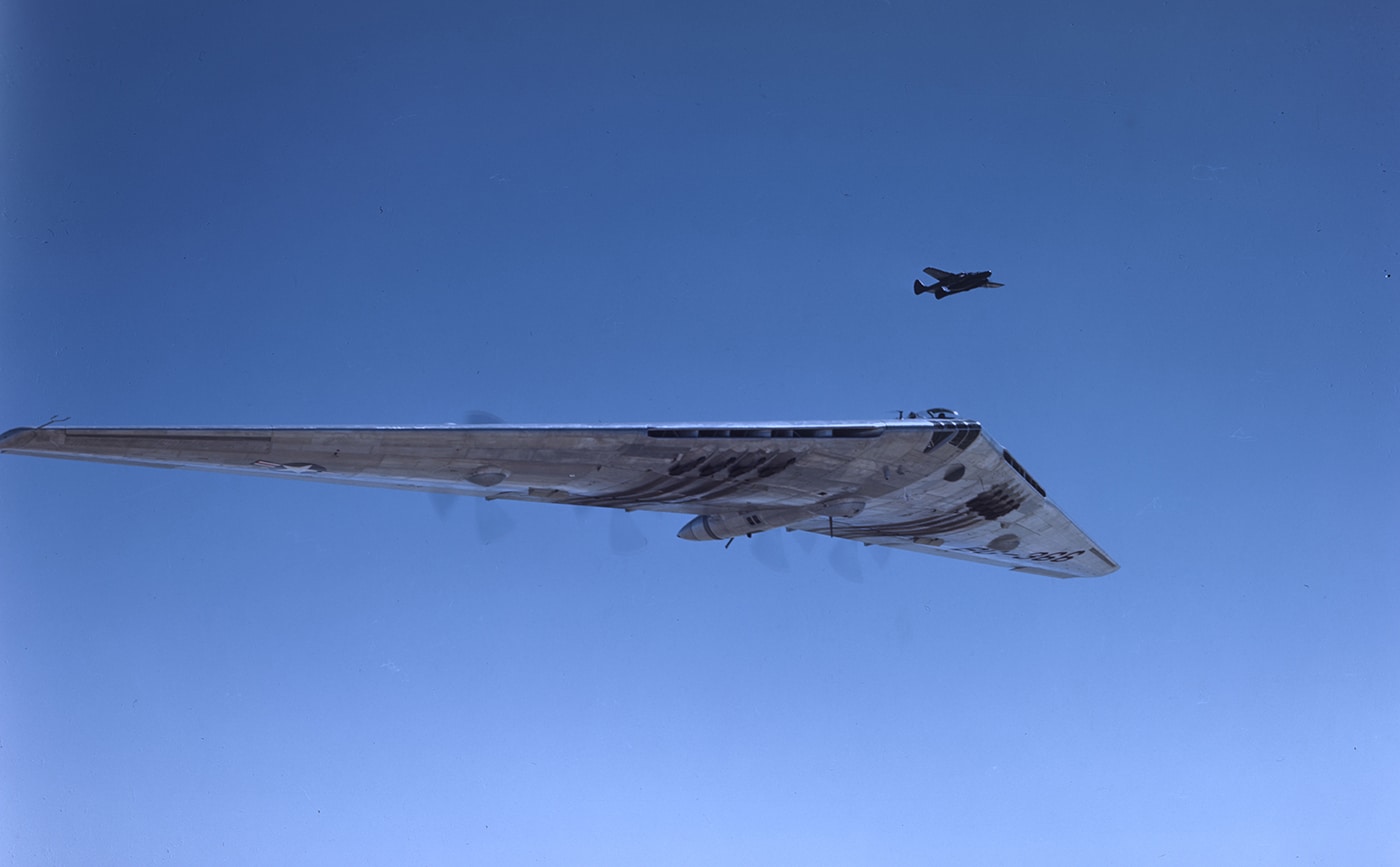 xb-35 in flight