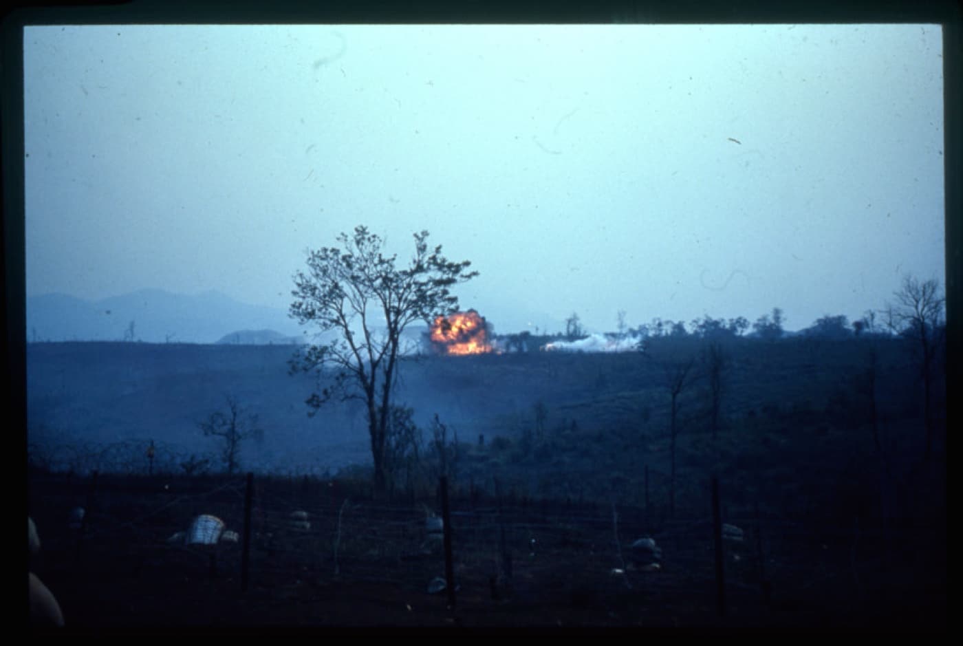 a-1 delivering napalm strike near khe sanh