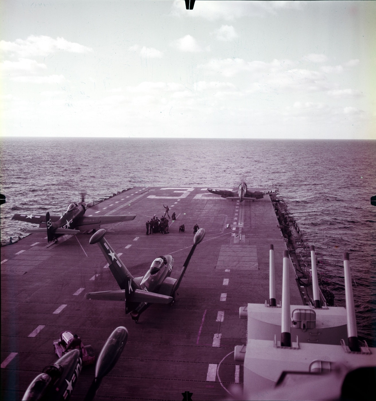 a-1 skyraider launches from uss leyte during korean war