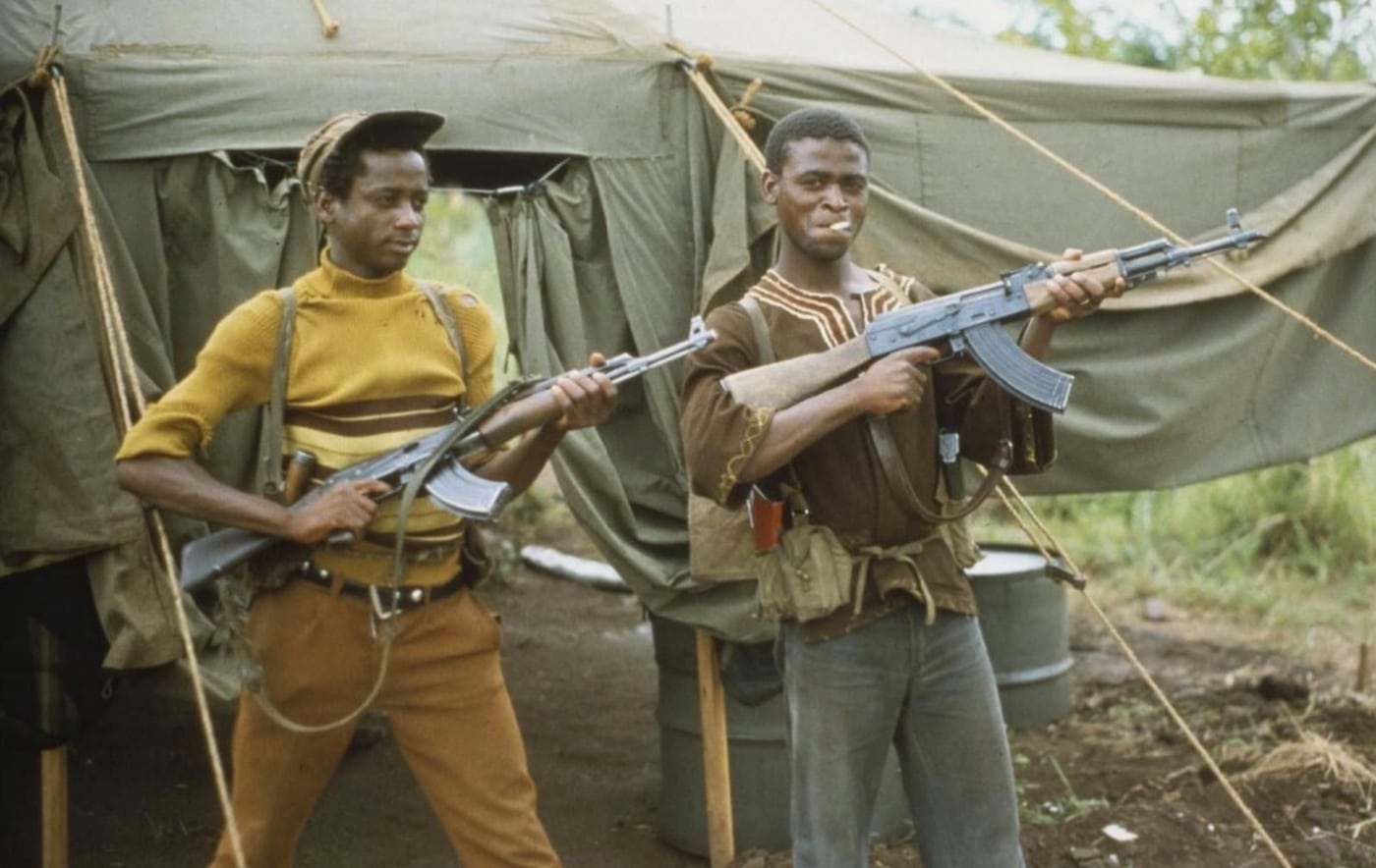 communist rebels in rhodesia with akm ak-47 rifles