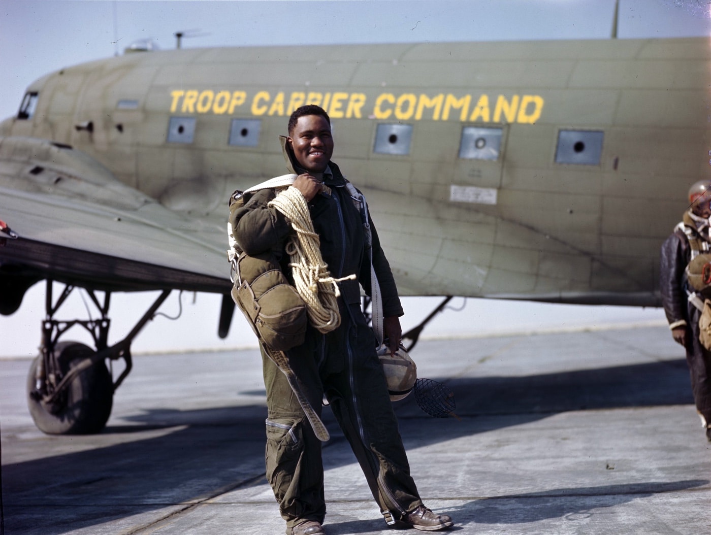 operation firefly c-47 with black paratrooper