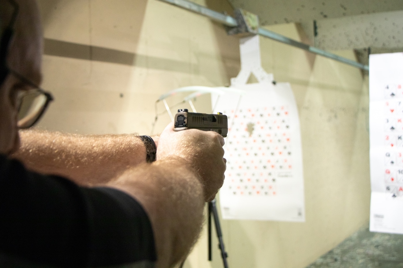 testing the apex trigger in the hellcat at the shooting range